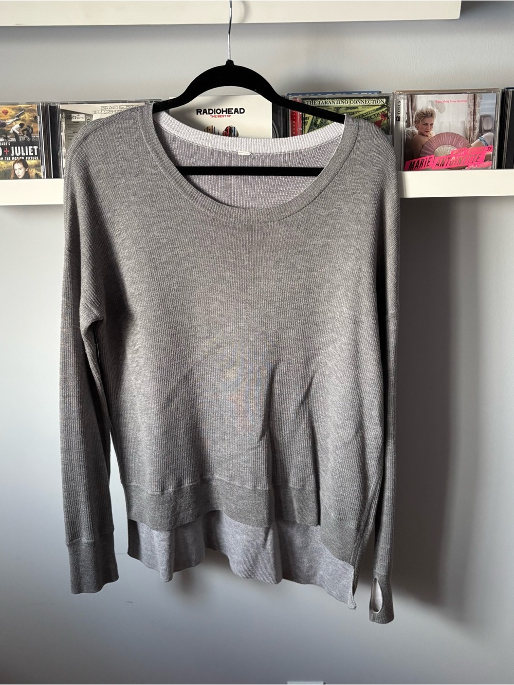 Lululemon reversible wool high-low sweater